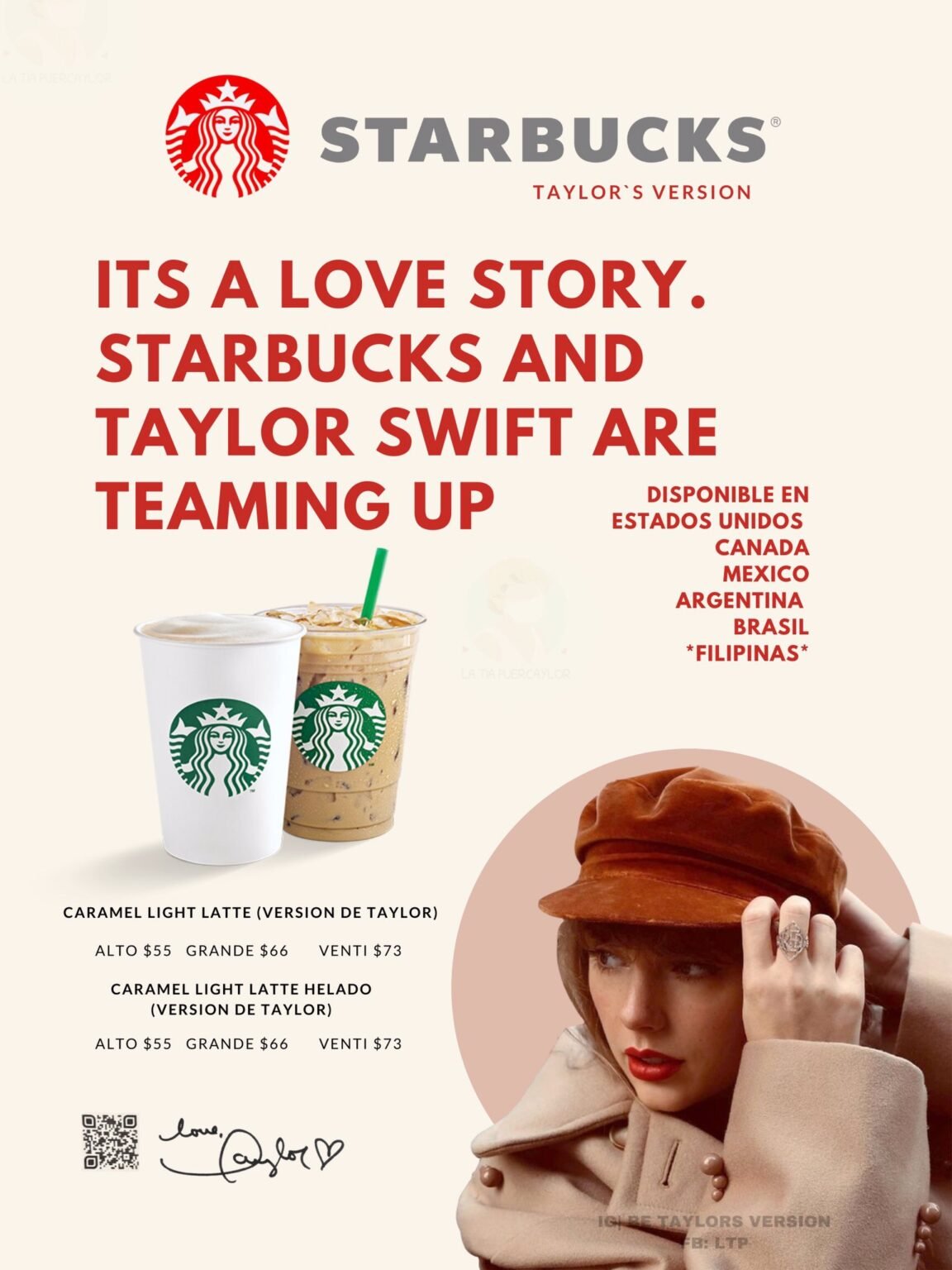 Es Una Realidad Taylor Swift X Starbucks Y Llega A México Nv Noticias 